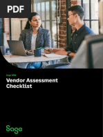 Vendor Assessment Checkliste