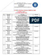 Activitati Extracurriculare Dirigentie 2023-2024