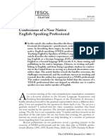 Liu, J. (1999). From Their Own Perspectives the Impact of Non-native ESL Professionals on Their Students. In