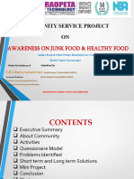 Community Service Project ON: Awareness On Junk Food & Healthy Food