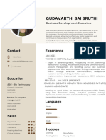 White Simple Student CV Resume