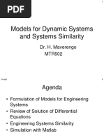 Chapter 2 Models For Dynamic Systems and Systems Similarity