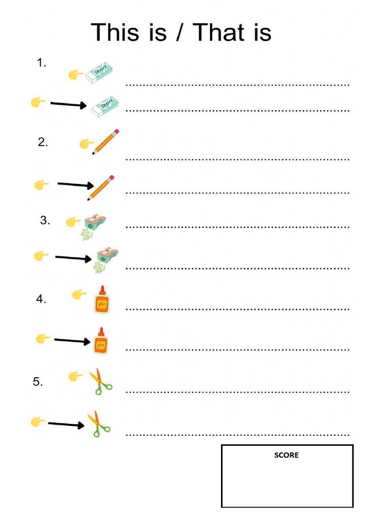 This That Worksheet PDF