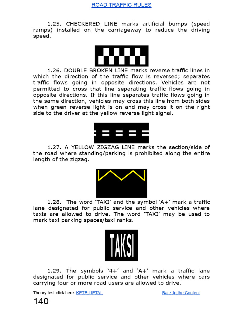 Road Traffic Rules Republic of Lithuania With Annexes (141151) Download Free PDF Traffic Road