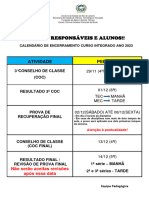 Encerramento Do Ano Letivo Responsáveis e Alunos 2023