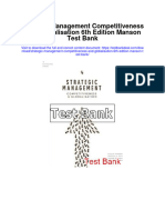 Strategic Management Competitiveness and Globalisation 6th Edition Manson Test Bank