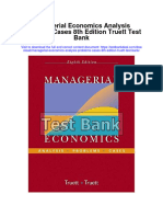 Managerial Economics Analysis Problems Cases 8th Edition Truett Test Bank