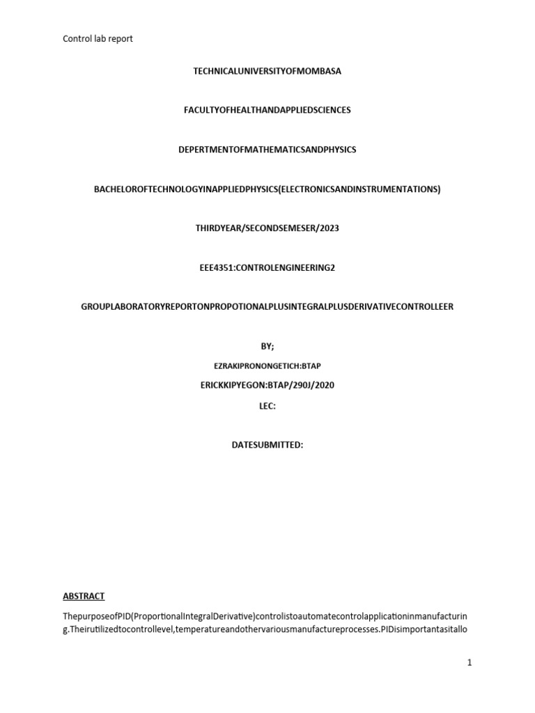 Engineering Control Examples