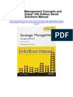 Strategic Management Concepts and Cases Global 15th Edition David Solutions Manual
