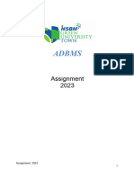 ADBMS Assignment