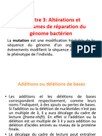 Partie I. CH1.3. Altérations Et Mécanismes de Réparation Du Génome Bactérien ETUD