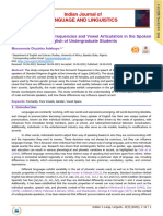 Analysis of Formant Frequencies and Vowel Articula