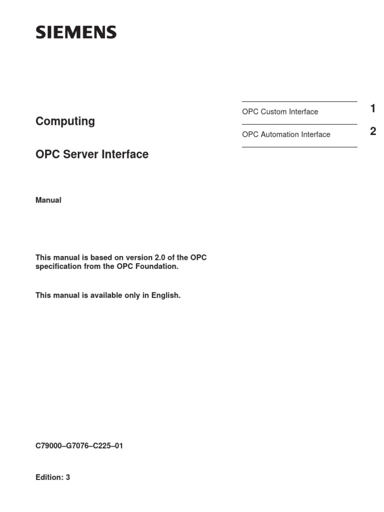 OPC Custom Interface Manual | PDF | Component Object Model | Class ...