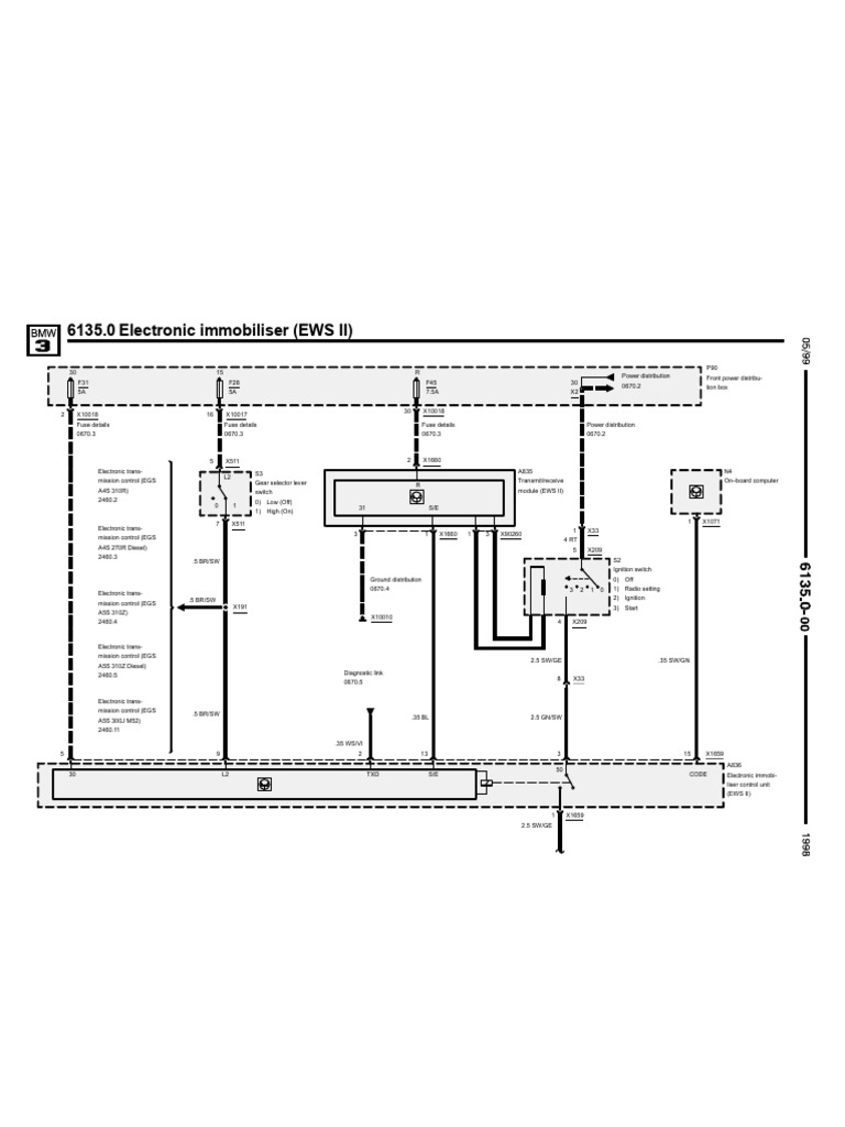 E36 EWS 2 Wiring Diagram PDF Wireless Electrical Engineering