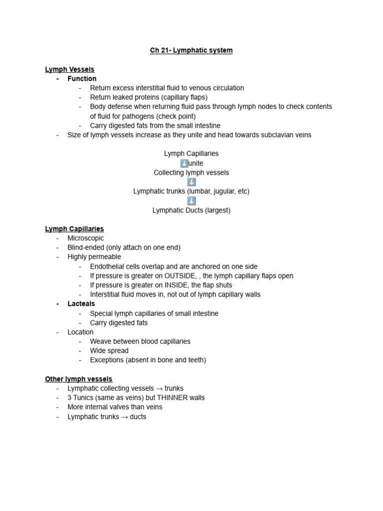 Overview of the Lymphatic System | PDF | Lymphatic System | Immune System
