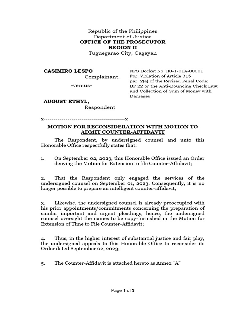 1 MOTION FOR RECONSIDERATION Merged PDF Fraud Affidavit