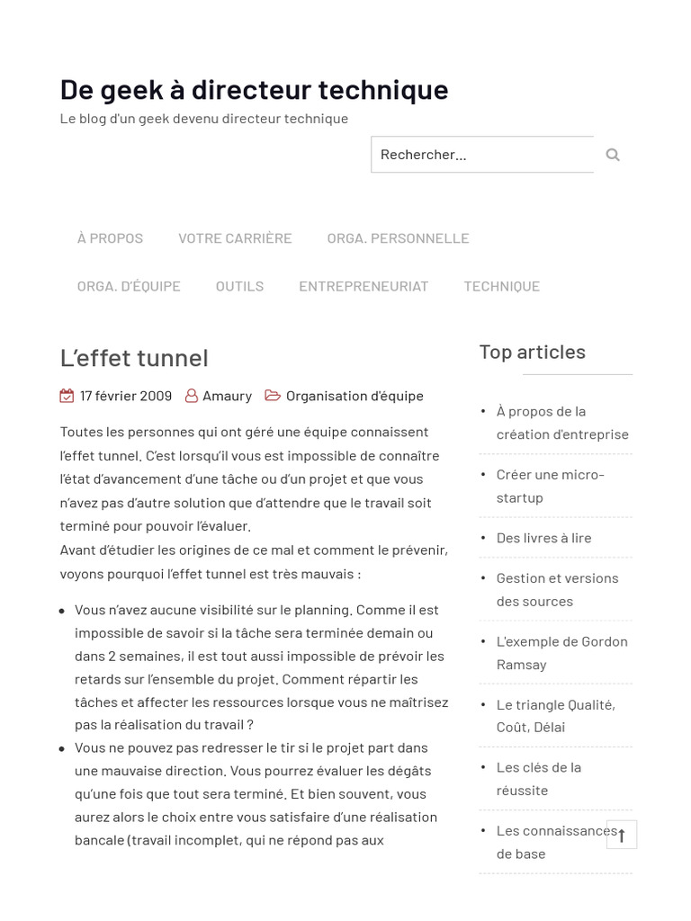 Comprendre l'effet tunnel en projet PDF Logiciel Génie logiciel — free download
