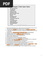 Chap 2 Data Types Notes