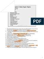 Chap 2 Data Types Notes