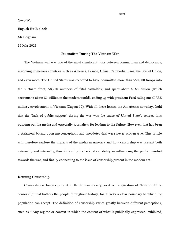 Research Paper PDF Censorship Journalism