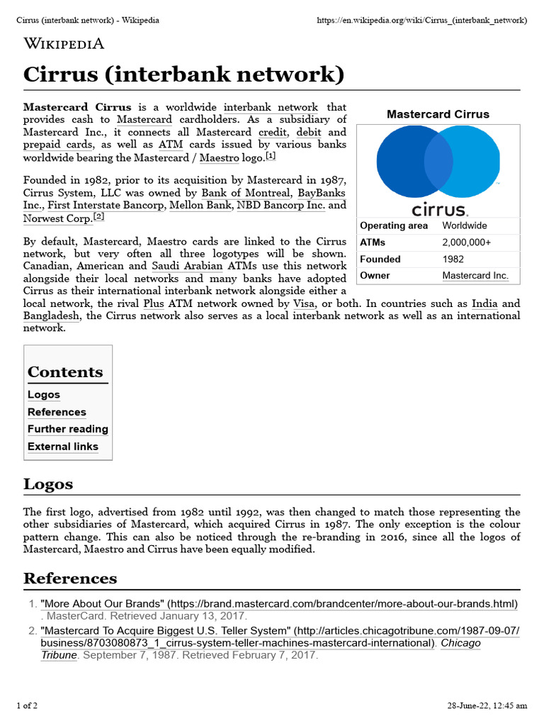 Cirrus interbank network wikipedia pdf financial services