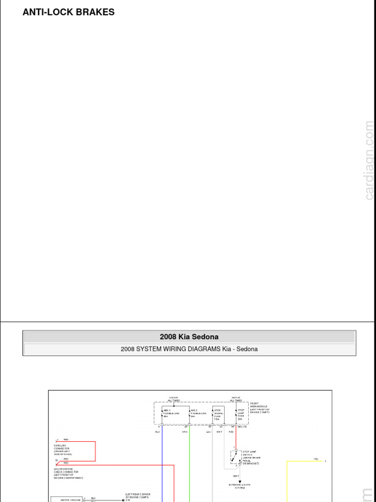 KIA Sedona 2008 Wiring | PDF | Car | Automotive Technologies