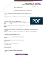 NCERT Solutions For Class 7 March 31 Science Chapter 7 Weather Climate and Adaptations of Animals To Climate