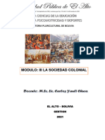 Modulo: Iii La Sociedad Colonial: Historia Pluricultural de Bolivia