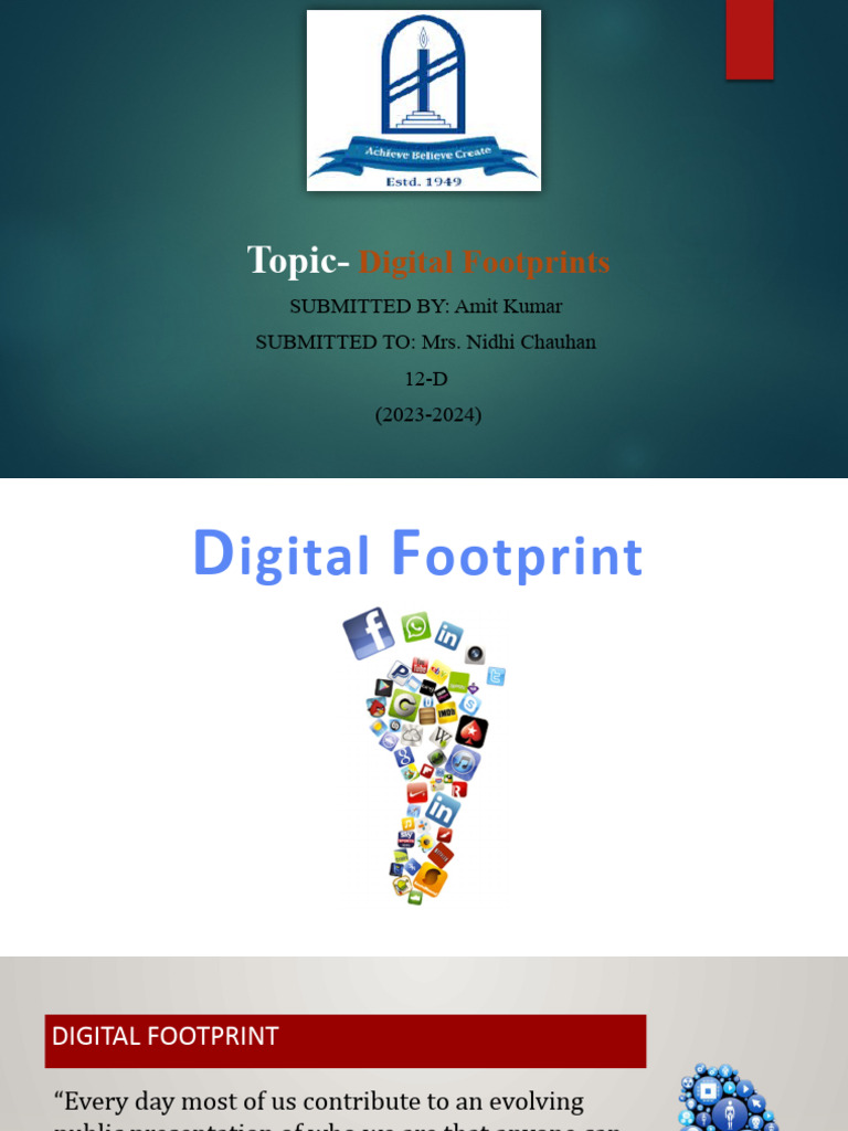 Understanding Your Digital Footprint | PDF | Privacy | Social Media