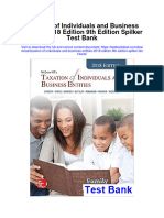 Taxation of Individuals and Business Entities 2018 Edition 9th Edition Spilker Test Bank
