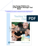 Teaching Young Children An Introduction 6th Edition Henniger Test Bank