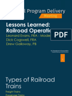 01 - Lessons Learned - Railroad Operations