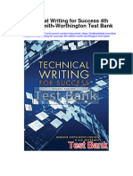 Technical Writing For Success 4th Edition Smith Worthington Test Bank