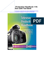 Television Production Handbook 11th Edition Zettl Test Bank