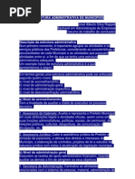 ESTRUTURA ADMINISTRATIVA DE MUNICÍPIOS