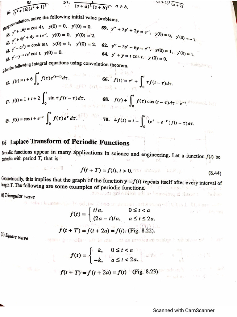 Laplace Transform Periodic Functions | PDF