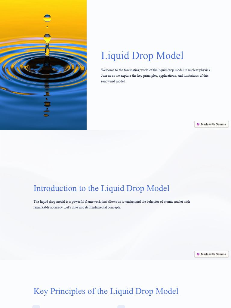 Liquid Drop Model | Download Free PDF | Atomic Nucleus | Nuclear Physics