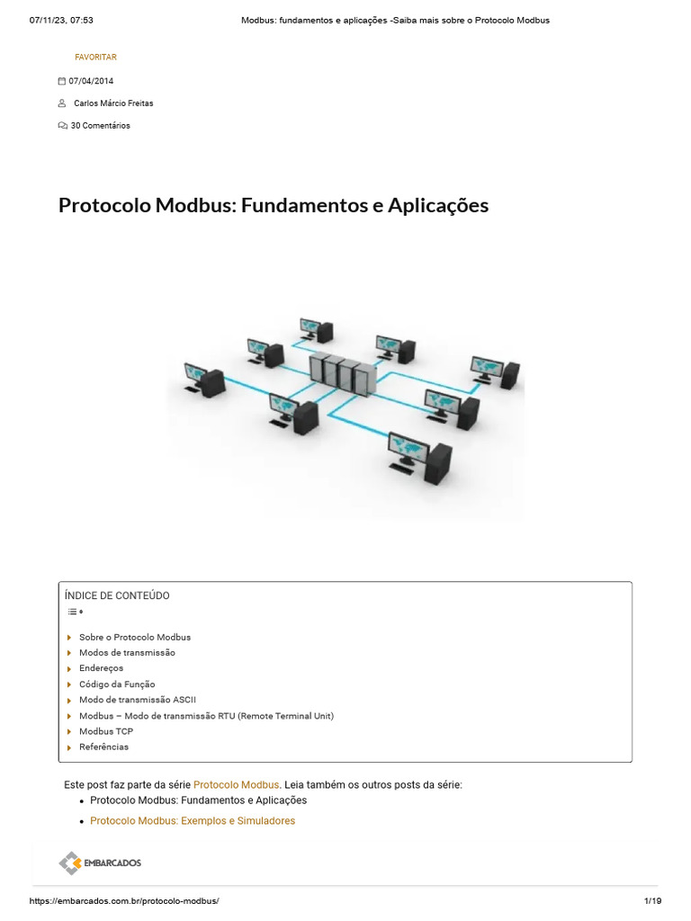 Fundamentos do Protocolo Modbus | PDF | Rede de computadores ...