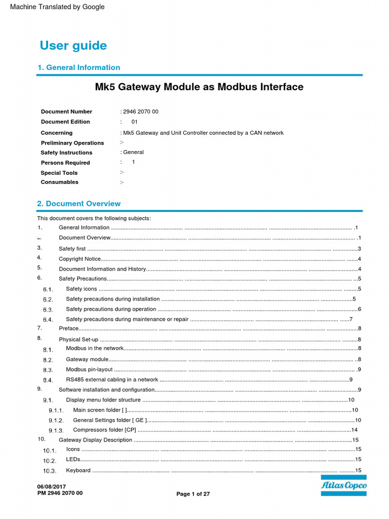 Mk5 Gateway Modbus User Guide en 294620700 | PDF | Computer Engineering ...