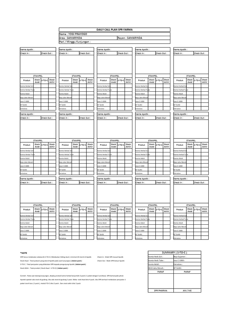 Form Kunjungan | PDF