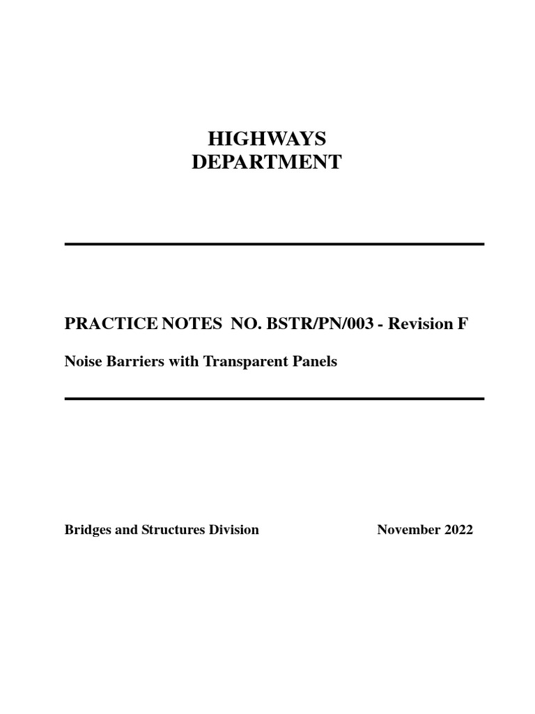 Transparent Noise Barrier Guidelines | PDF | Poly(Methyl Methacrylate ...