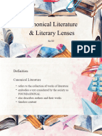 Canonical and Literary Lenses