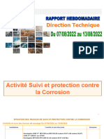 Rapport Hebdomadaire DT Du 07-08 Au 13-08-2022