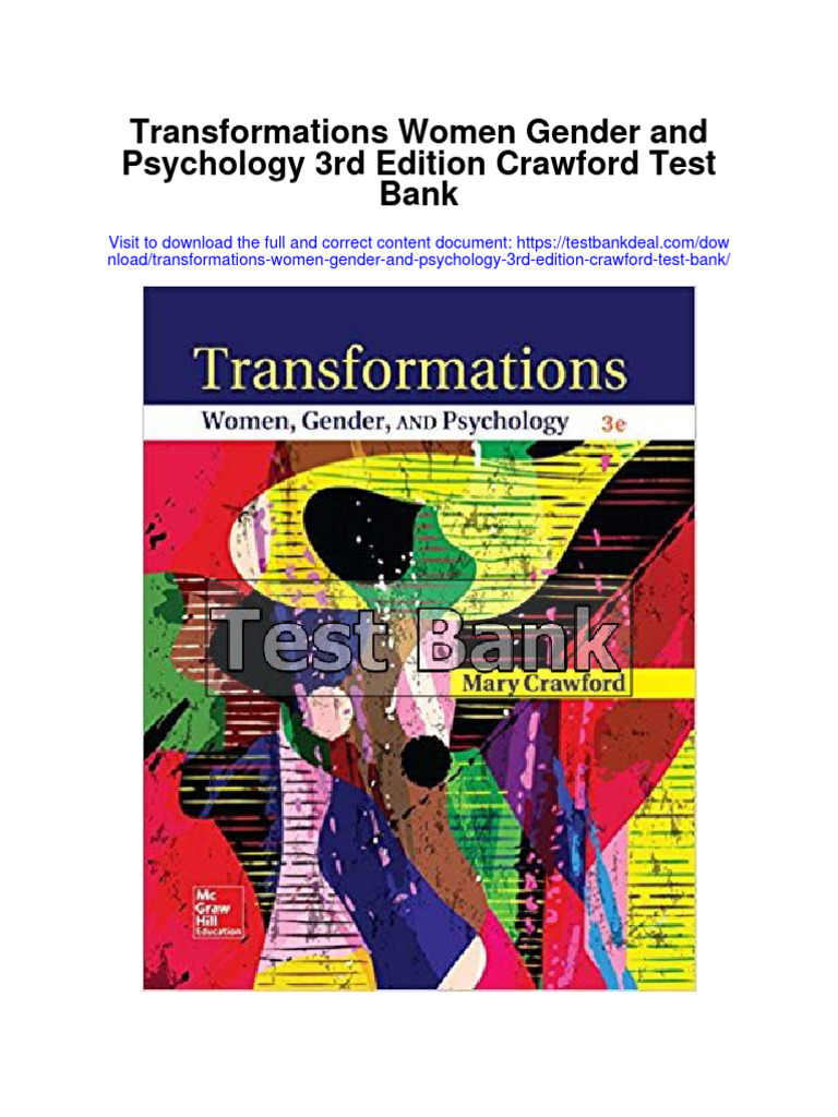Transformations Women Gender and Psychology 3rd Edition Crawford Test