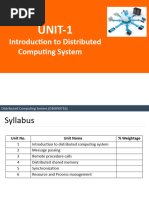 Unit-1 - Introduction To Distributed Computing System