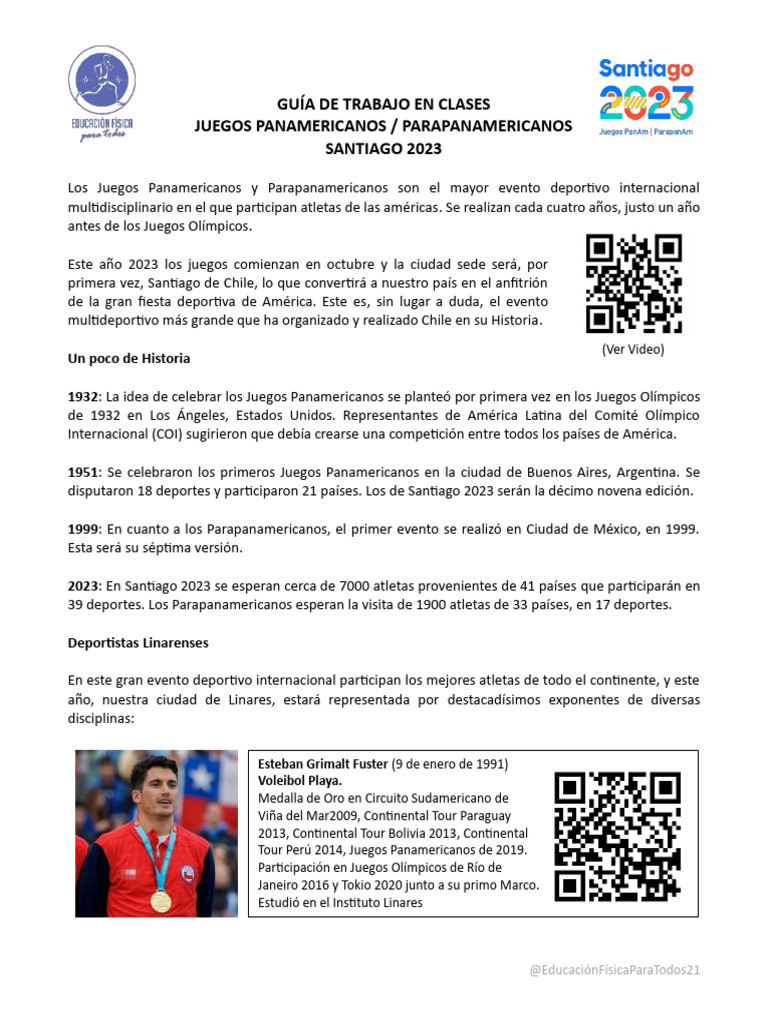Reglamento Selectivo para Juegos Panamericanos Santiago 2023