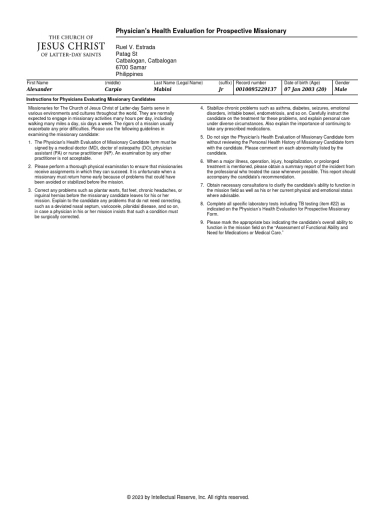 Recommendation forms download free pdf tuberculosis physical