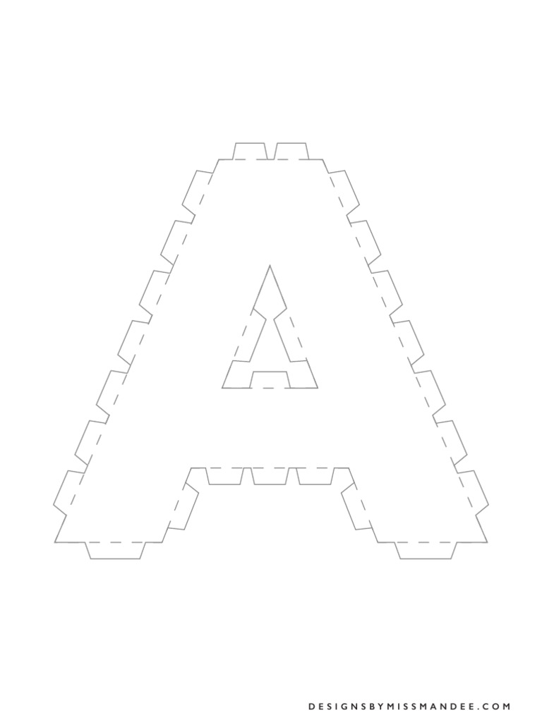 3D Die Cut Letters (Letter Shapes)_Miss Mandee PDF