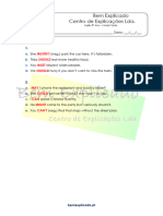 4.4  – Ficha de Trabalho -  Modal verbs (1) - Soluções