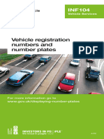 Inf104 Vehicle Registration Numbers and Number Plates